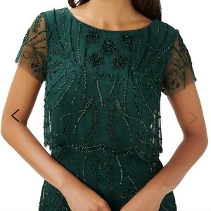 Emerald green cocktail dress